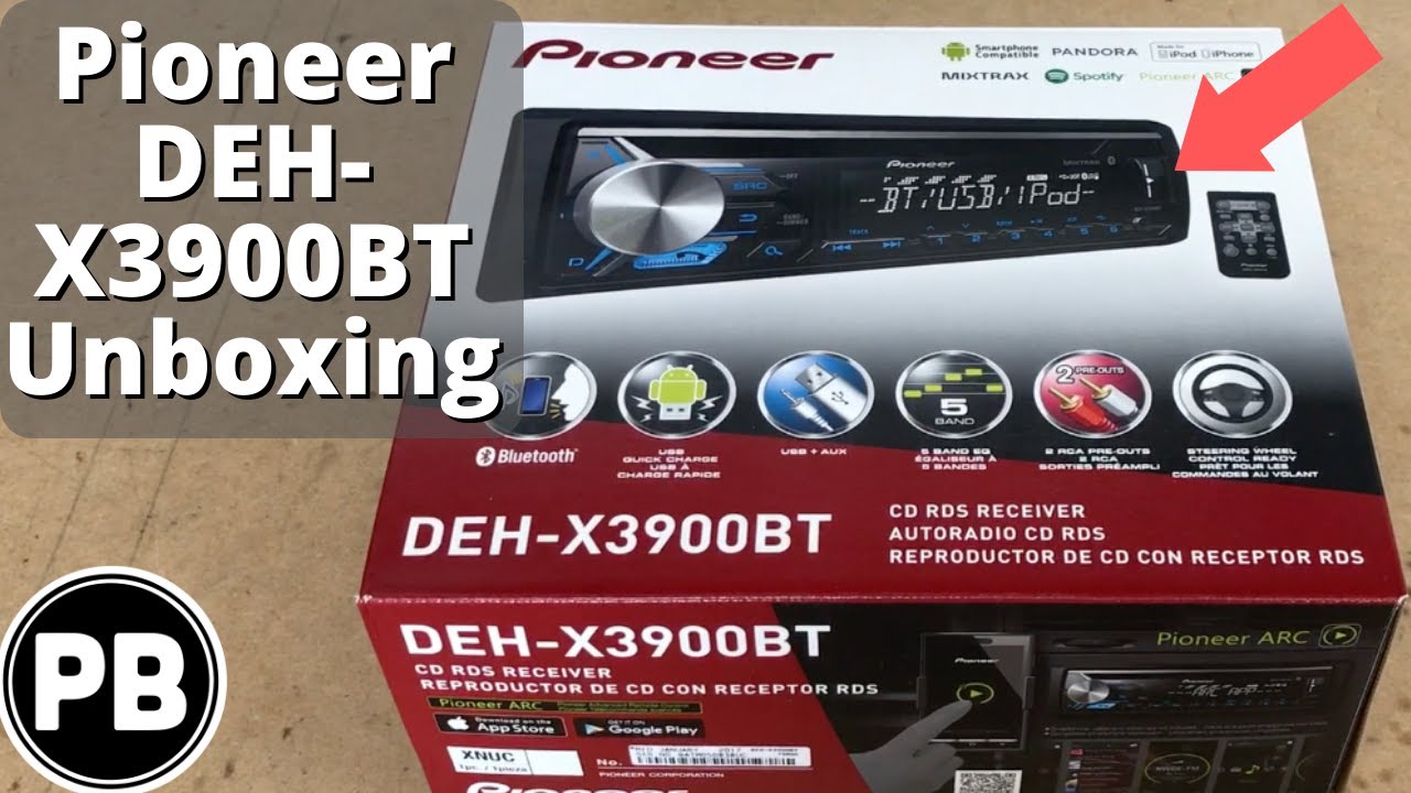 Pioneer DEH-X3900BT Single Din Bluetooth Radio Unboxing - YouTube