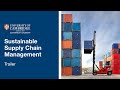 University of cambridge sustainable supply chain management online short course  trailer