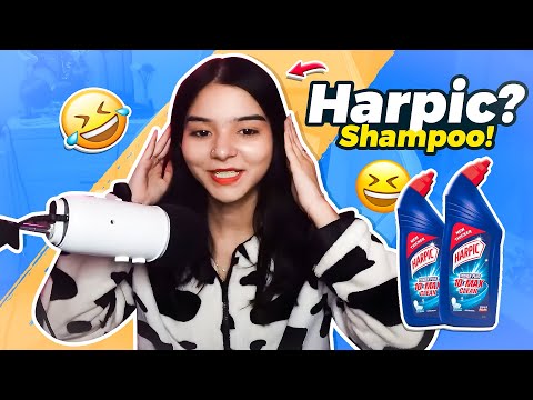 She used 'HARPIC' as a shampoo? 😂