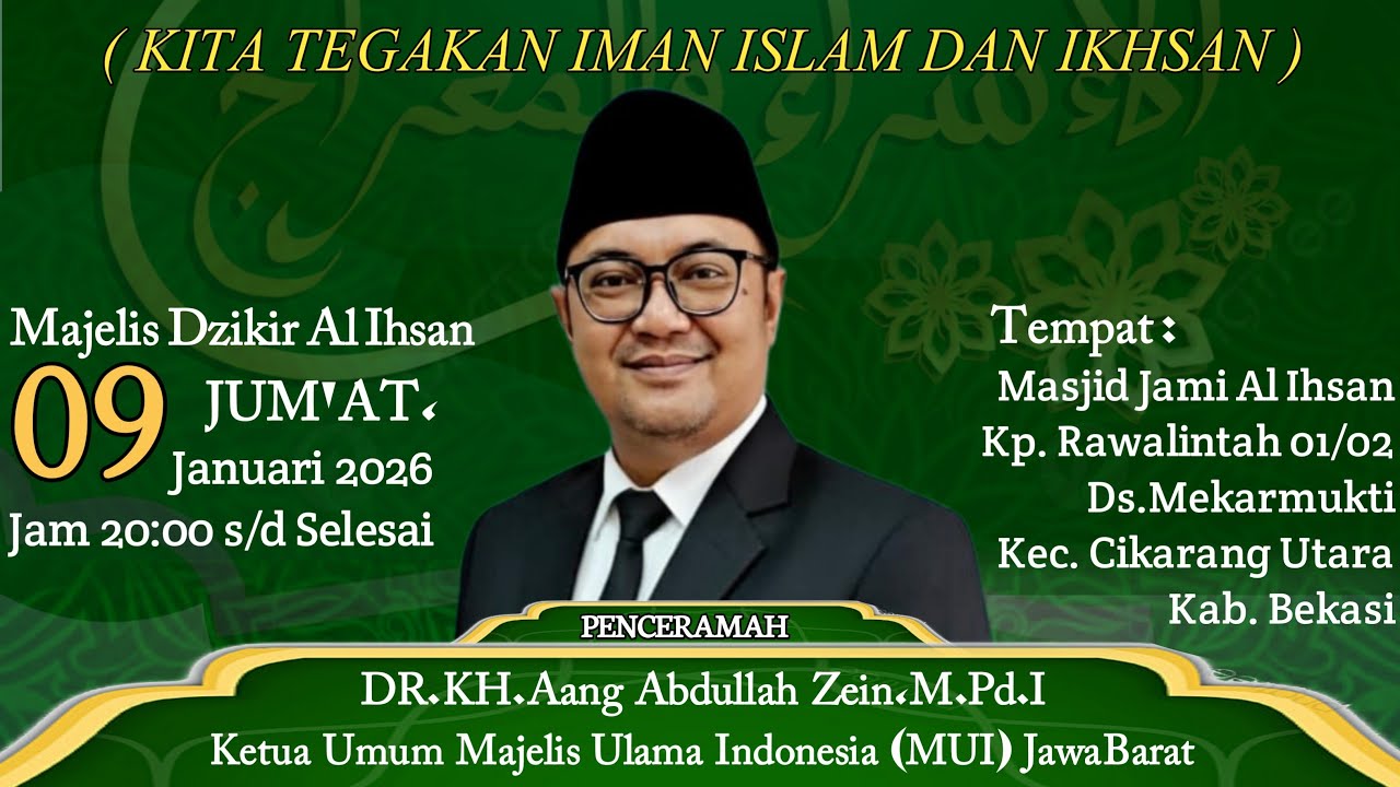 DR. KH. Aang Abdullah Zein, M.Pd.I || Peringatan ISRA WAL MI'RAJ
