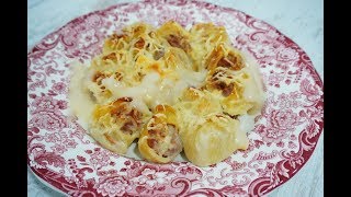 Receta De Galets Rellenos Con Salsa Velouté