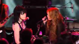 miley cyrus performs with joan jett on oprah