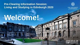 Clearing Webinar: Living and Studying in Edinburgh 2020