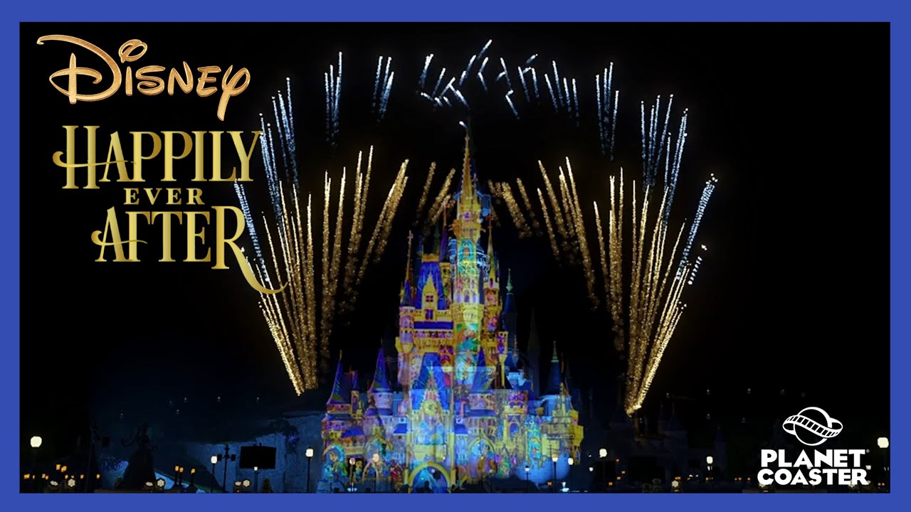 Happily Ever After at Disneyland Paris | Planet Coaster Fireworks with Projections