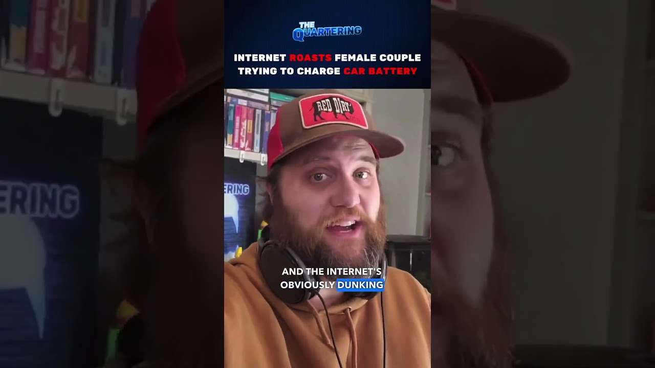 Two Lesbians EPIC FAIL At Jumping A Car Battery