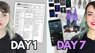 I did a 7day D&D character development challenge