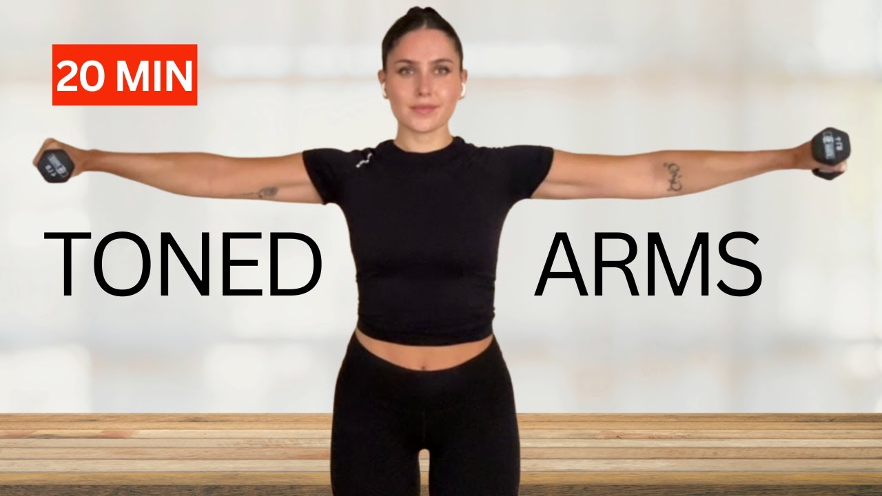 20 MIN TONED ARMS WORKOUT with Dumbbells - Upper Body Workout