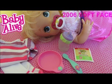 BABY ALIVE 2006 SOFT FACE Feeding And Changing