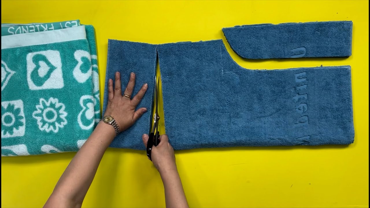 [DIY] Если у вас есть полотенце для душа, которым вы не пользуетесь, достаньте его.