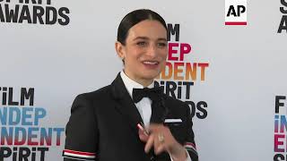 Stephanie Hsu, Mia Goth and Jenny Slate make a statement on the Spirit Awards red carpet