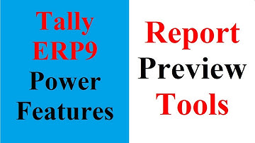 Print Preview of reports printing in Tally ERP 9 | Print preview buttons in tally ERP 9