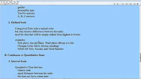 Scales of Measurement