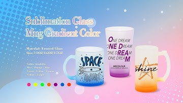 New arrival:Mecolour Sublimation Customized Gradient Color Frosted Glass Mug