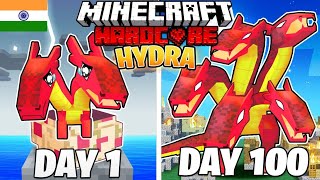 I Survived 100 Days As HYDRA In Hardcore Minecraft (Hindi) 🔥