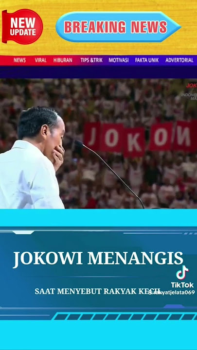 Jokowi Menangis Saat Menyebut