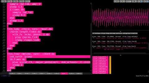 Live Coding - Sonic Pi - MY FIRST VIDEO