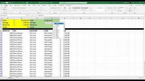 Excel AGGREGATE Part 1