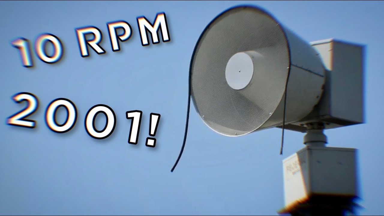 (10 RPM) Federal Signal 2001-DC Siren Test, Alert, Highland, IN - YouTube