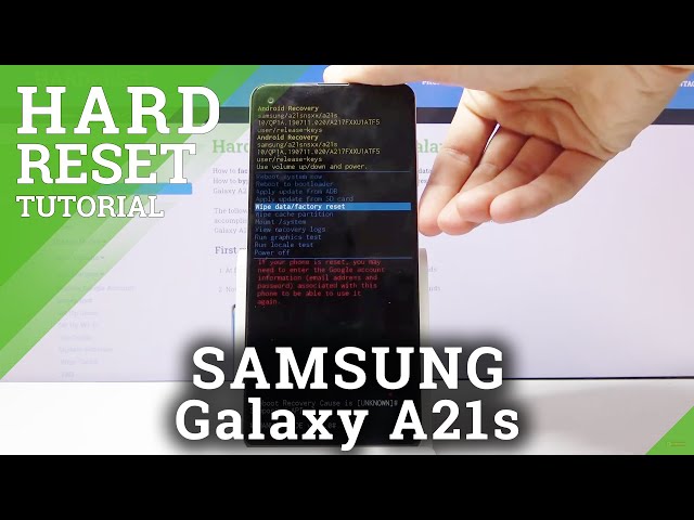 SAMSUNG Galaxy A21s  Remove Screen Lock / Hard Reset Tutorial class=