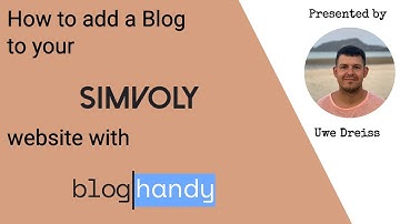 How to add a Blog to your Simvoly website with BlogHandy