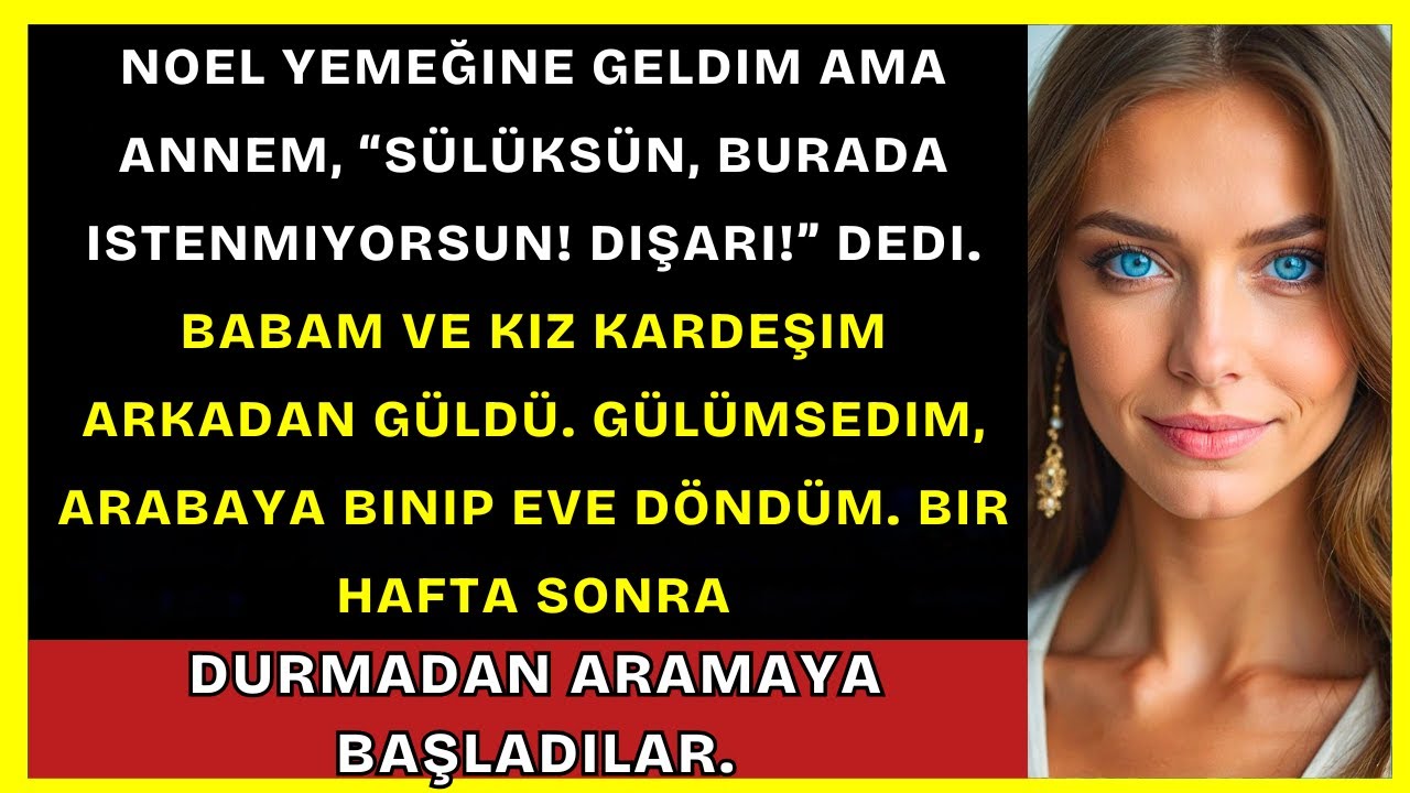 Noel Yemeğine Geldim. Annem “Sülüksün, Dışarı” Dedi. Gülümsedim, Arabaya Bindim Ve Gittim…