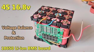 4s 16.8v 40A BMS 18650 Li ion battery Pack - voltage balance with protection board | POWER GEN