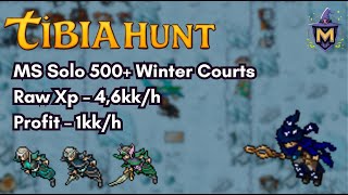 Tibia Hunt - MS 500+ Solo Winter Court (Elfo de Gelo) - 4,6kk/h Raw + 1kk Profit