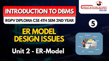 ER Model Design Issues | RGPV Diploma CSE / IT 4th Sem 2nd Year