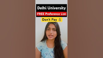 Delhi University FREE 😱 Preference List 😎 All Courses | CUET 2025