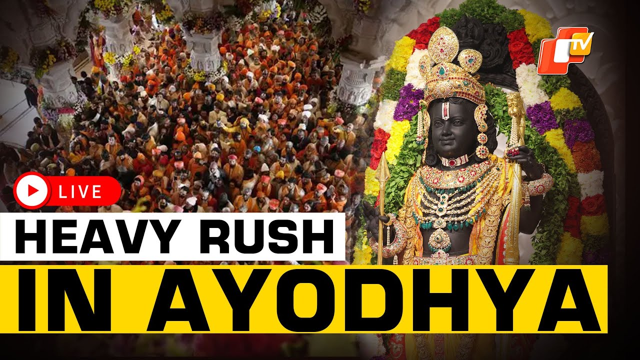 🔴Ayodhya LIVE | Heavy Rush Of Devotees At Ram Mandir For Darshan Of Ram ...