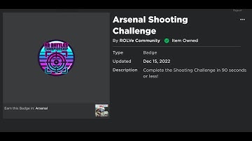 How to get the Arsenal shooting challenge badge in Arsenal | Roblox