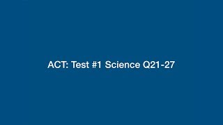 ACT: Science Problems 21-27 on Practice Test #1, pg. 86-87. Created by John Jasa