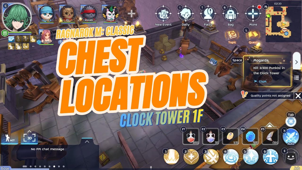 Clock Ragnarok Clock Tower 1F 🏰 | 🔑 Chest Locations | Ragnarok M: Classic 🎮 - YouTube