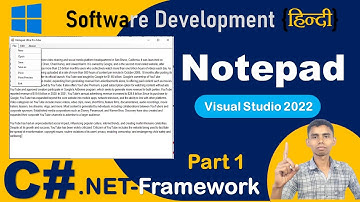 How to Create Notepad Application in c#.net Windows Form Application Visual Studio 2022 | c# project