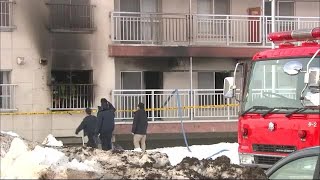 高齢女性が死亡 4階建て町営住宅で火事 独居の女性か身元確認中 (21/03/14 18:40)