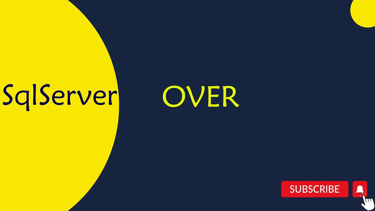 39 .OVER Clause in SQL Server in Telugu - YouTube