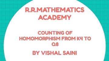 Counting of homomorphism from k4 to Q8
