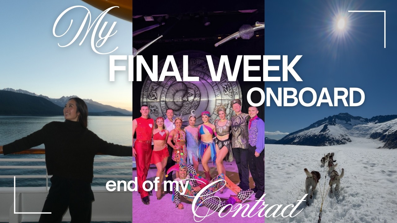 MY FINAL WEEK!! | End of My Contract 契約最後の1週間vlog🚢 Helicopter&Dog Sled Tour・Ocean Raft ALASKA CRUISE