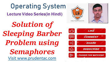 Solution of sleeping barber problem using semaphores