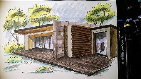 Architectural Concept Sketch 2 with Alcohol Markers
