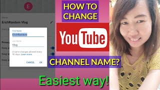 Paano palitan ang youtube channel name?How to change youtube channel name on android
