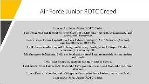 Air Force Junior ROTC Creed