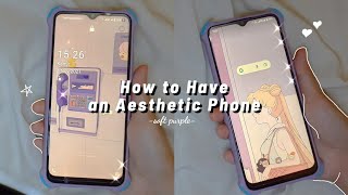 🧃How to have an aesthetic phone with soft purple themes || VIVO Y20🧋💜 screenshot 3