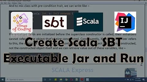 TOC - SCALA Express | How to create Scala Sbt project Jar file in IntelliJ and Run