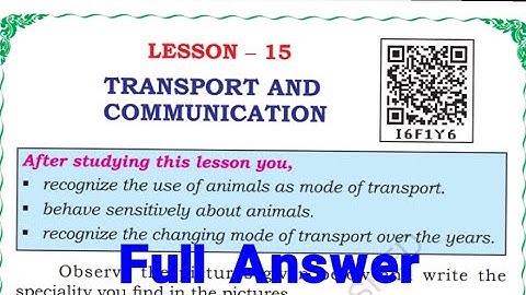 ||class 4 EVS|| Lesson -15 Transport and communication||#class4evs #class4 #class4th 