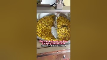 This is an automatic machine for frying banana slices
