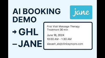 Live Demo: AI Booking from GoHighLevel to JaneApp (Real Appointment Sync)