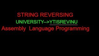 18.  STRING REVERSE Process 1 || Assembly Language Programming || English || emu8086