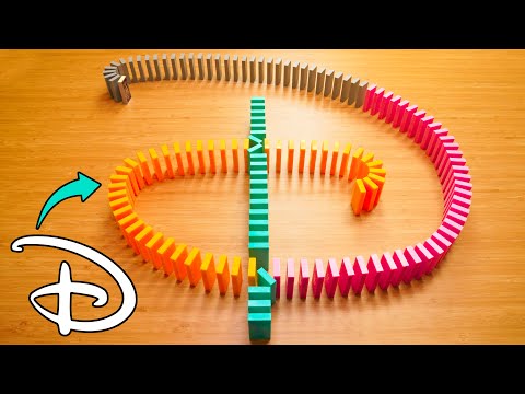 How to Build the Disney Logo in Dominoes