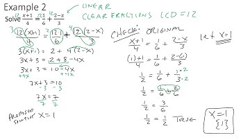 1.2 Linear and Rational Equations